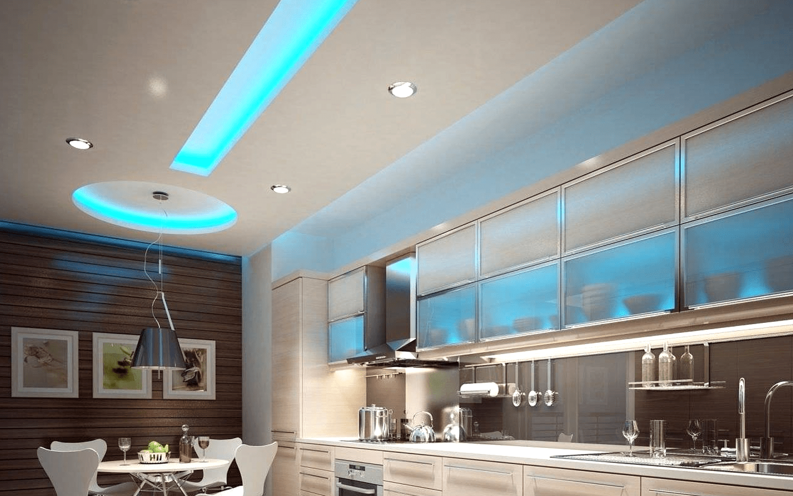 Кухня с подсветкой фото. Освещение на кухне. Натяжной потолок на кухне. Потолочное освещение на кухне. Кухня в потолок.